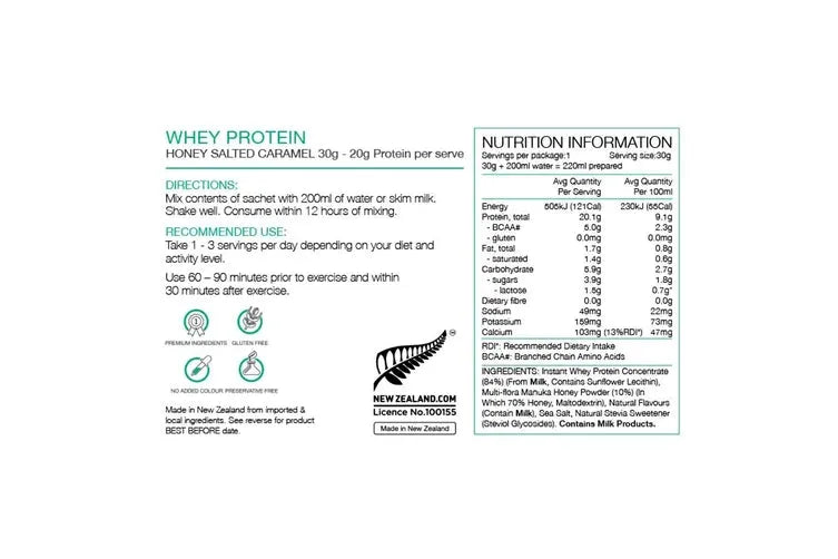 PURE Whey Protein Concentrate Sachets