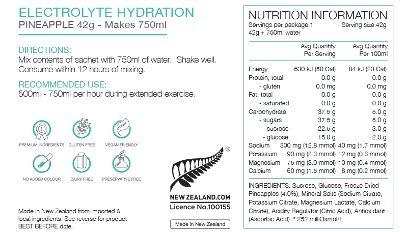 Pure Sports Electrolyte Sachets - The Triathlon Store