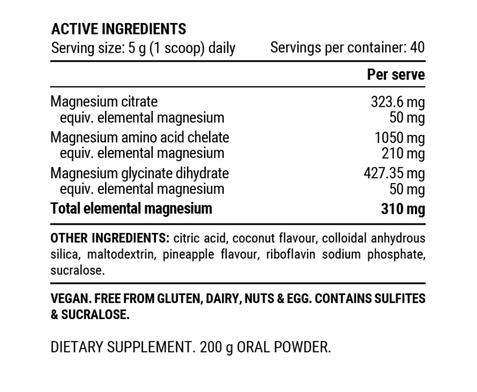 Pillar Triple Magnesium Powder - The Triathlon Store