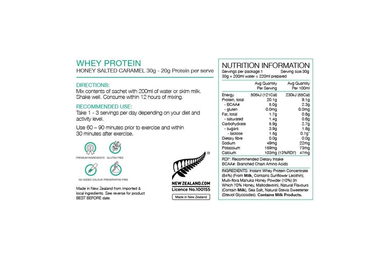 PURE Whey Protein Concentrate Sachets