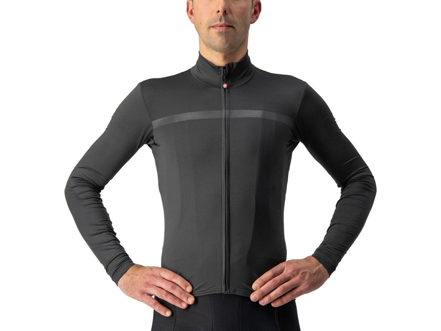 Castelli Pro (Dark Grey) Thermal Jersey - Men's - The Triathlon Store