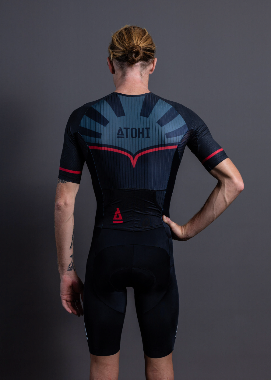 ATOHI | D-LUX V2 | RISING FUN MIDNIGHT | MENS TRIATHLON SUIT